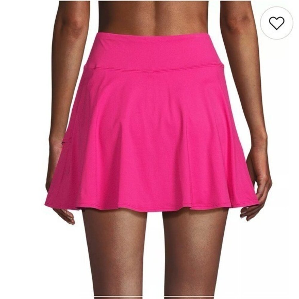 Lands' End  HIGH WAISTED TULIP SWIM SKIRT PINK - Picture 3 of 3